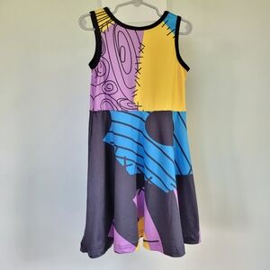 Sally Nightmare Before Christmas Girls Dress Sz 5 Sleeveless Skater Multicolor